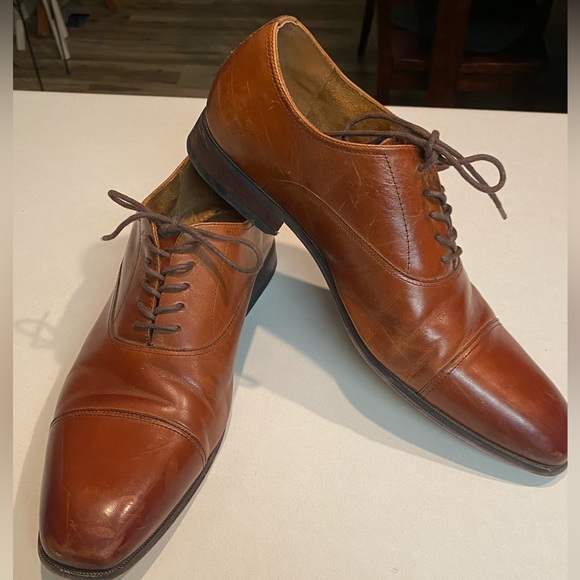 FLORSHEIM Corbetta Cognac Cap Toe Oxfords Leather Mens Sz 12 D - Picture 12 of 16